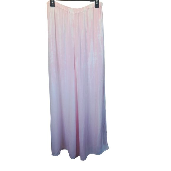 Kiwi & Punch Pink Tie Dye High Slit Y2K Wide Leg Lightweight Festival Pants Sz L - Picture 7 of 11